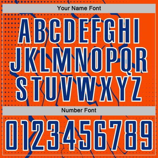 Uniform Royal-White Soccer Lightning Sports Sublimation Orange Custom Jersey