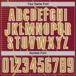 Jersey Sports Uniform Lightning Gold-White Soccer Custom Crimson Sublimation Old