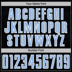 Geometric Light Custom Uniform Sports Sublimation Black Shape Blue-White Jersey Soccer