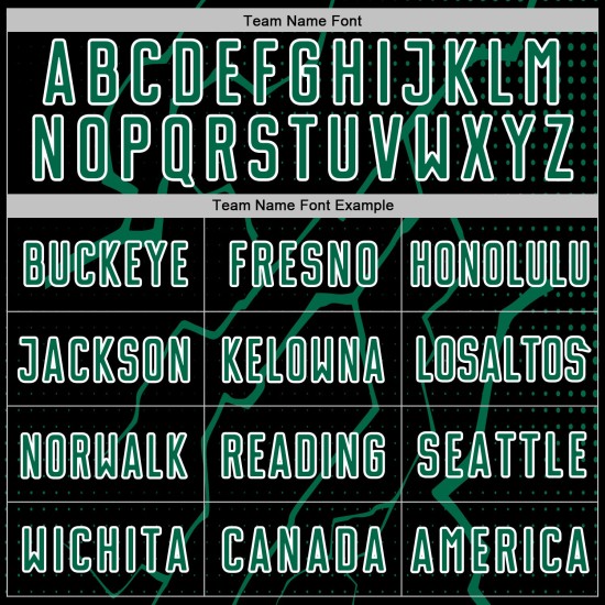 Black Jersey Sports Kelly Soccer Sublimation Custom Green-White Uniform Lightning