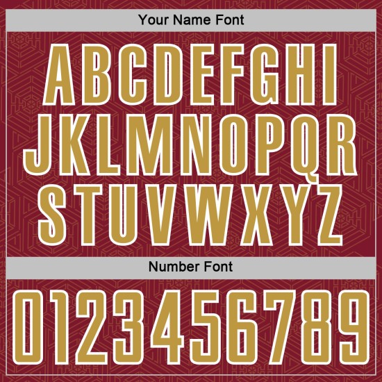 Jersey Custom Uniform Crimson Gold-White Soccer Sublimation Old Sports Geometric Shape Jersey Custom Uniform Crimson Gold-White Soccer Sublimation Old Sports Geometric Shape